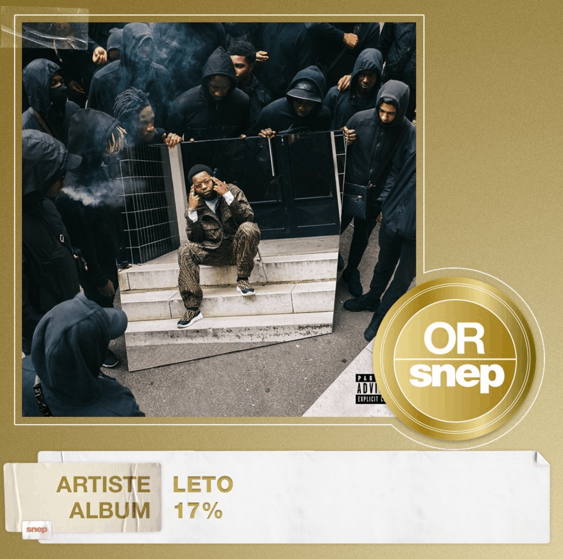 Disque d’or - Leto, album 17 %